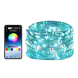 Светодиодная гирлянда Meiq-IT 100 LED RGB 10 м USB Bluetooth управление с телефона