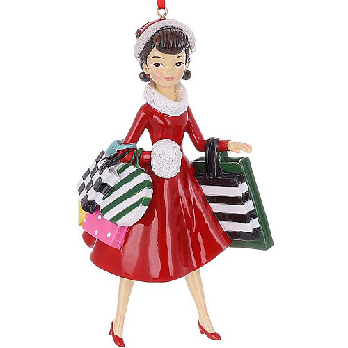 Елочная игрушка BonaDi Christmas shopping 9х6х15 см Разноцветный DP232144
