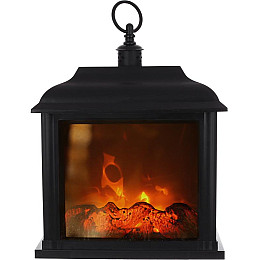 Светодиодный камин BonaDi Black&Fire 24х12х33 см Черно-красный DP232153