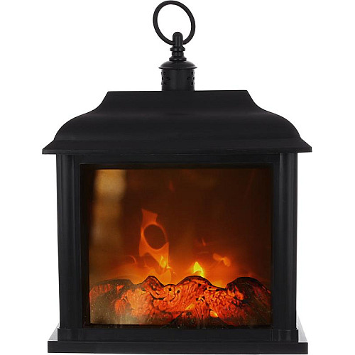 Светодиодный камин BonaDi Black&Fire 24х12х33 см Черно-красный DP232153