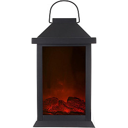 Светодиодный камин BonaDi Black&Fire 14х15х31 см Черно-красный DP232154