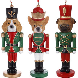Набір ялинкових іграшок BonaDi Guardian dog 4х4.5х15 см Різнокольоровий 6 шт DP232164