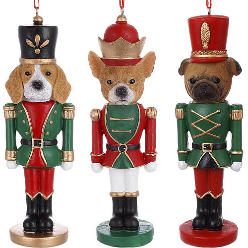Набір ялинкових іграшок BonaDi Guardian dog 4х4.5х15 см Різнокольоровий 6 шт DP232164