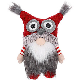 Декоративна іграшка Gnome з совою на капелюсі 37 см Різнокольоровий BonaDi DP232203