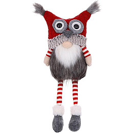 Декоративна сидяча іграшка Gnome з совою на капелюсі 44 см Різнокольоровий BonaDi DP232205