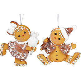 Фігурки декоративні Gingerbread man BonaDi Різнокольорові 6 шт DP232282