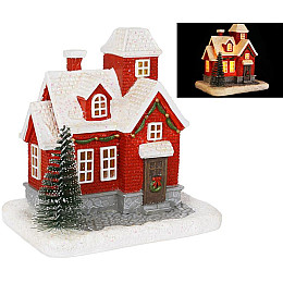 Світлодіодна статуетка Новий рік будинок 11.5х8 см Різнокольоровий BonaDi DP232293