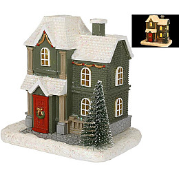 Світлодіодна статуетка Новорічний будинок 11.5х8 см Різнокольоровий BonaDi DP232294