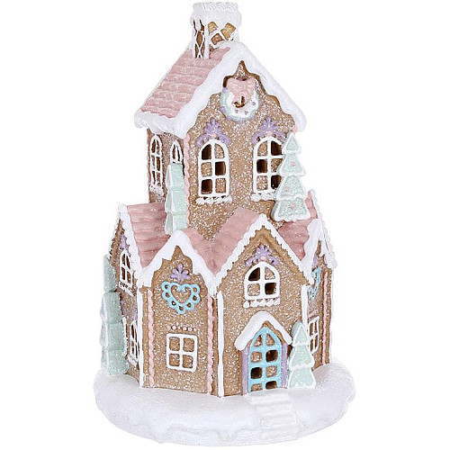 Світлодіодна статуетка Gingerbread house 20х20х32 см BonaDi Різнокольорова DP232296