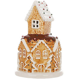 Світлодіодна ялинкова іграшка BonaDi Gingerbread House 11.5х17 см Різнокольорова DP232306