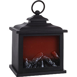 Світлодіодний камін BonaDi Black&Fire 12х19х17 см Чорно-червоний DP232328