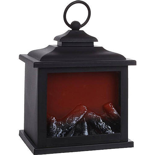 Світлодіодний камін BonaDi Black&Fire 12х19х17 см Чорно-червоний DP232328