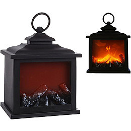 Світлодіодний камін BonaDi Black&Fire 12х19х17 см Чорно-червоний DP232328