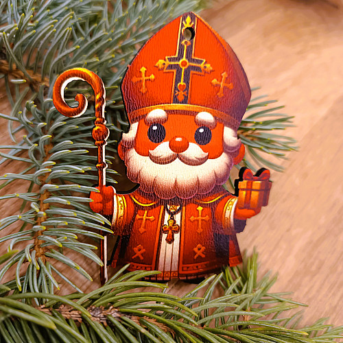 Деревянная эко-игрушка с крючками на елку Luxyart 8 см (DN-739)