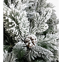 Елка литая заснежена Cruzo Alpina PE 2,3 м Зелено-білий (snowaal23)