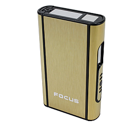 Портсигар на 10 сигарет с выбросом сигарет Focus Lavida XT-4937 Gold (do282-hbr)
