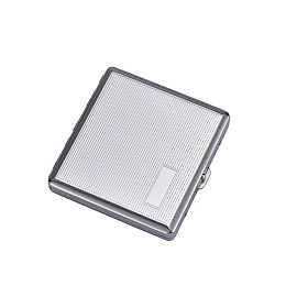 Портсигар металевий на 20 сигарет Champ Cigarette Case, скоба, Сріблястий (40590023)