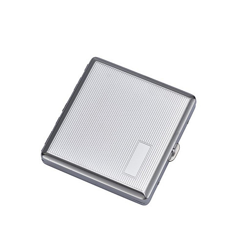 Портсигар металевий на 20 сигарет Champ Cigarette Case, скоба, Сріблястий (40590023)