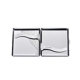 Портсигар металлический на 20 сигарет Champ Cigarette Case, скоба, Серебристый (40590023)