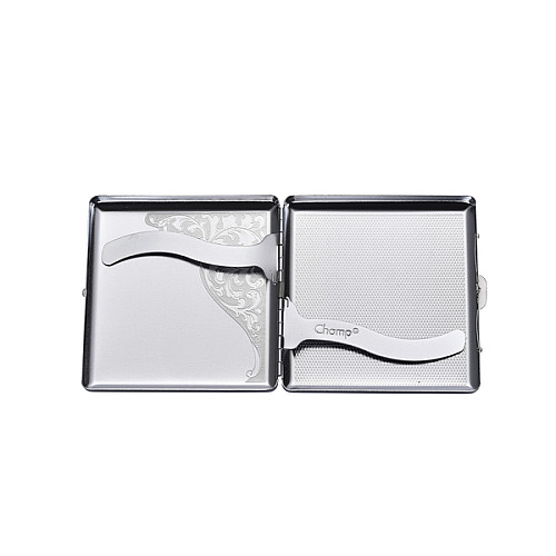 Портсигар металевий на 20 сигарет Champ Cigarette Case, скоба, Сріблястий (40590023)