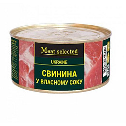 Свинина Zdorovo Meat selected Свинина в собственном соке ж/б 525г (POB-SVUNS525)