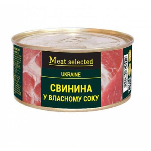 Свинина Zdorovo Meat обрана Свинина в власному соку ж/б 525г (POB-SVUNS525)