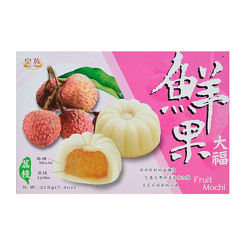 Пиріжки Моті з Фруктовим Лічі Fruit Mochi Lychee Flavor Royal Family 210г (17637)
