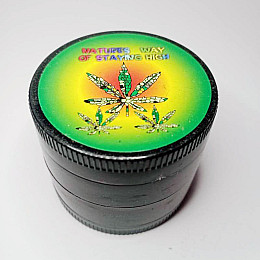 Гриндер для измельчения табака ASHTRAY HL-176 Конопля Black (10853-hbr)