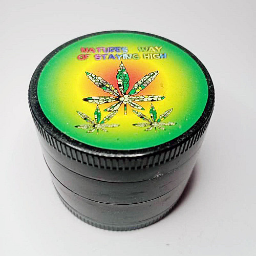 Гриндер для измельчения табака ASHTRAY HL-176 Конопля Black (10853-hbr)