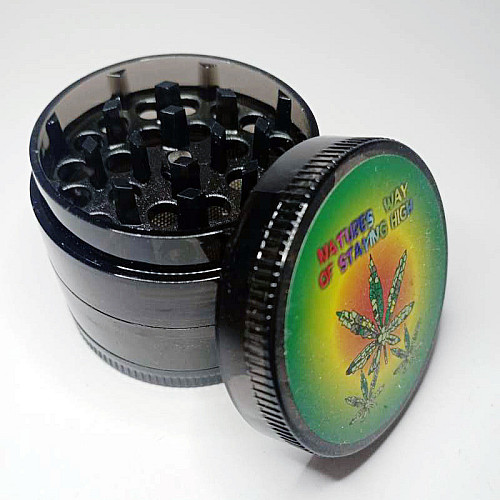 Гриндер для измельчения табака ASHTRAY HL-176 Конопля Black (10853-hbr)