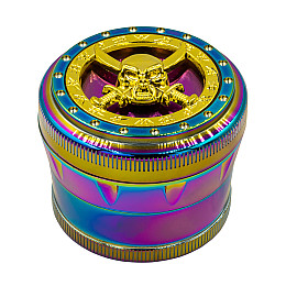 Гріндер для подрібнення тютюну ASHTRAY HL-198 Череп+Сабля Rainbow (10896-hbr)