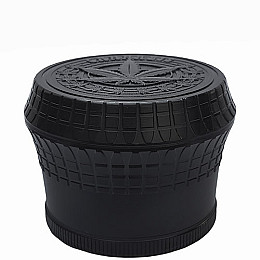 Гриндер для подрібнення тютюну ASHTRAY HL-201 Конопля Black (10879-hbr)