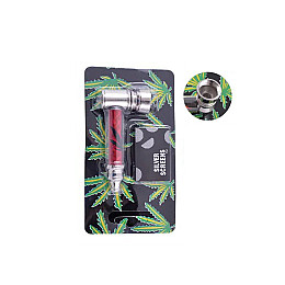 Трубка курильна металева Changfeng №HL-YD-007 Red Конопля (10538-hbr)