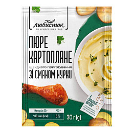 Пюре картофельное быстрого приготовления со вкусом курицы Любисток 30 г
