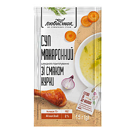 Суп макаронный со вкусом курицы Любисток 15 г
