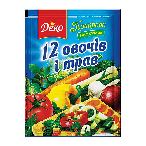 Приправа кусочками Деко 12 овощей и трав 200 г