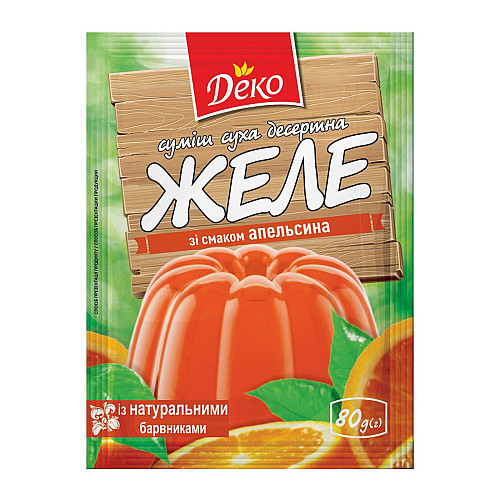 Желе со вкусом апельсина Деко 80 г