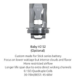 Испаритель Smok Baby V2 Coil Quadruple S2 - 0.15 Ом (10333-hbr)