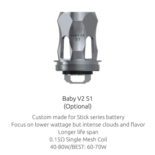 Испаритель Smok Baby V2 Coil Single Mesh S1 - 0.15 Ом (10334-hbr)