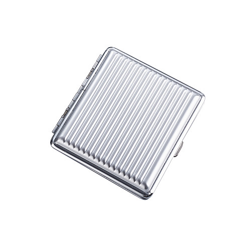 Пластиковый портсигар Champ High Stripe на 20 стандартных сигарет Серебристый (40519062SL)