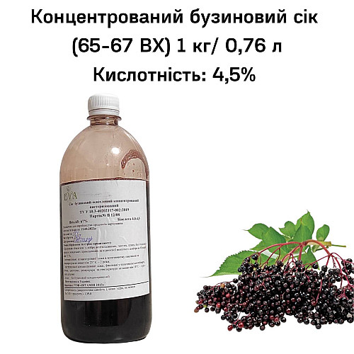 Концентрований сік Eva Бузиновий 1кг/0,76 л