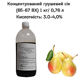 Концентрированный сок Eva Грушевый 1 кг/0,76 л