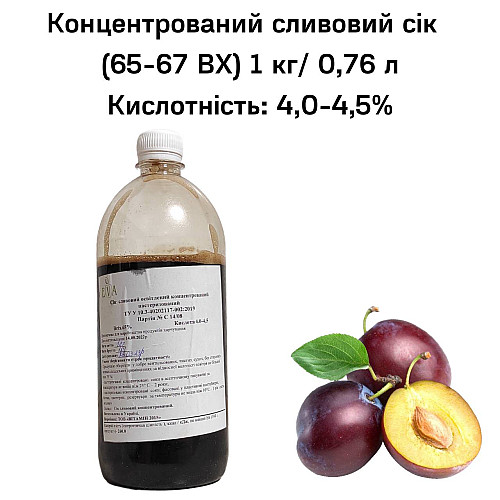 Концентрований сік Eva Сливовий 1кг/0,76 л