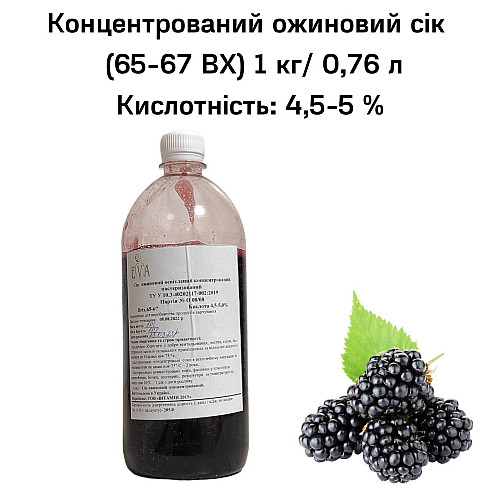 Концентрований сік Eva Ожиновий 1 кг/0,76 л