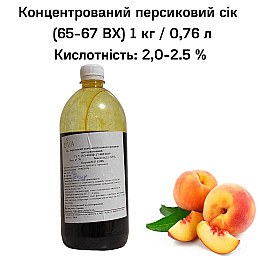 Концентрированный сок Eva Персиковый 1кг/0,76 л