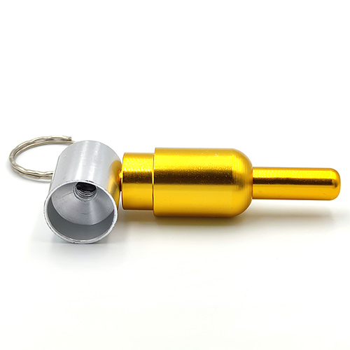 Трубка курительная металлическая Пилюля Changfeng HL-195 Silver Gold (15653-hbr)