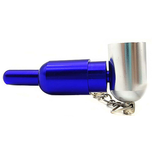 Трубка курительная металлическая Пилюля Changfeng HL-195 Silver Blue (15654-hbr)