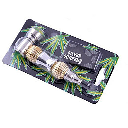 Трубка курильна металева Changfeng HL-YD-324 Silver Gold (15656-hbr)