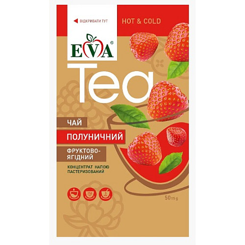 Джем чай Eva Фруктово-Ягодный Клубника 12 шт