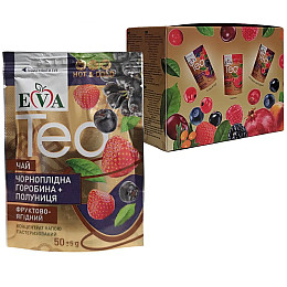 Джем чай Eva Фруктово-Ягодный Черноплодная Рябина + Клубника 12 шт